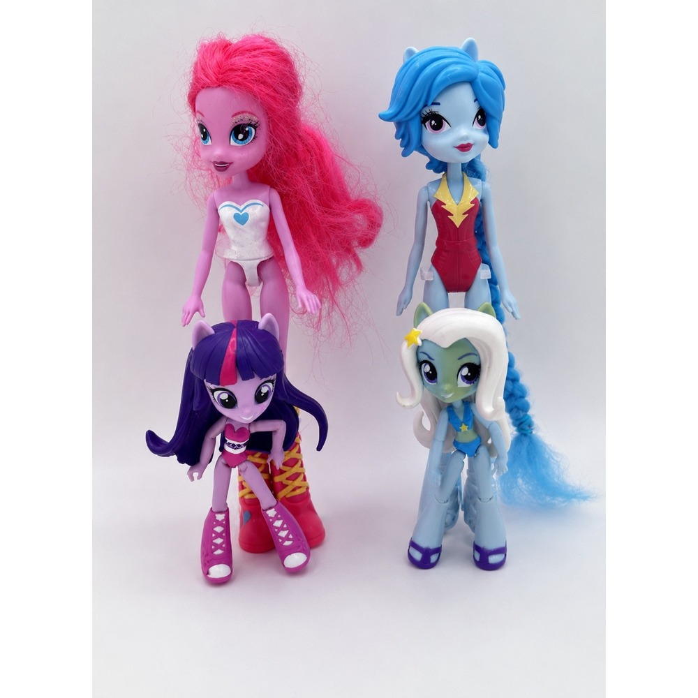 My Little Pony Equestria Girls Doll Lot Rainbow Dash Pinkie Pie Twilight Trixie